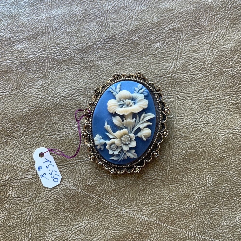 Antique flower brooch